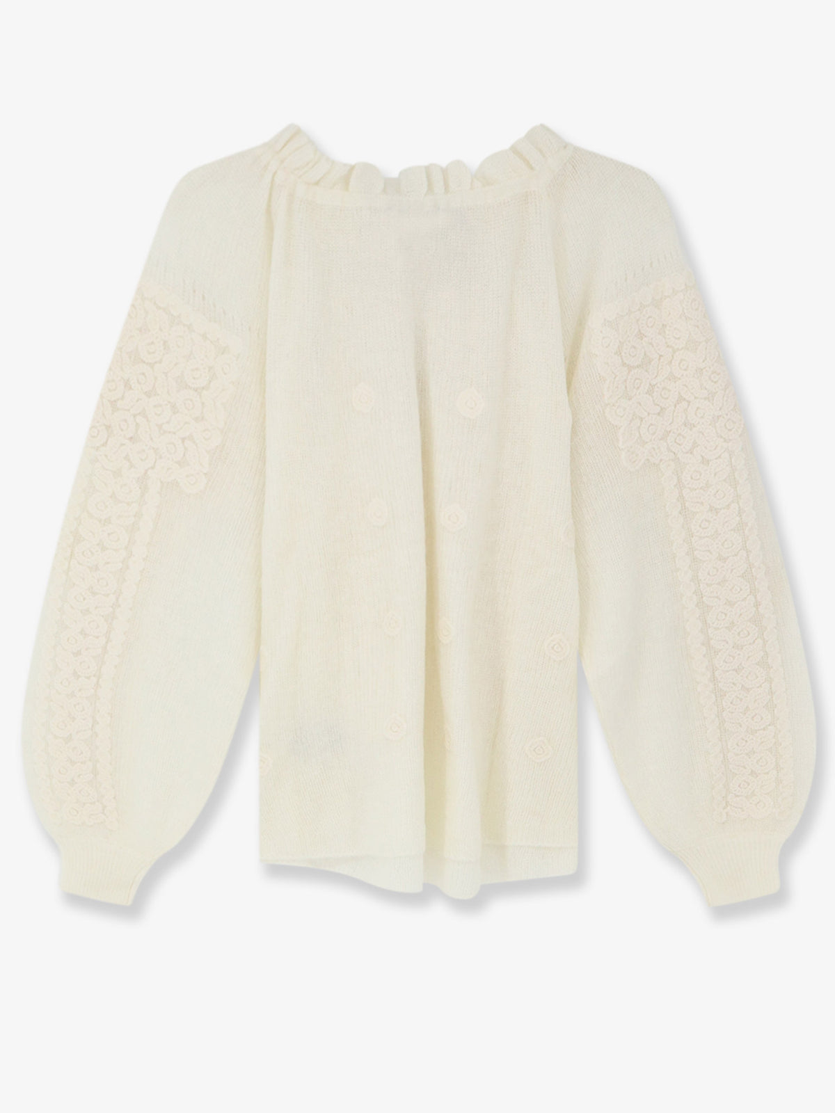 Maglia Appi in lana e alpaca con motivo floreale
