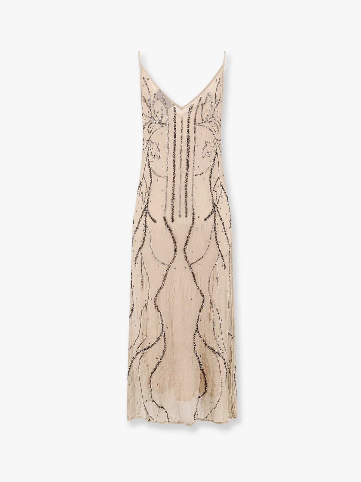 Breny viscose dress with sequins and rhinestones