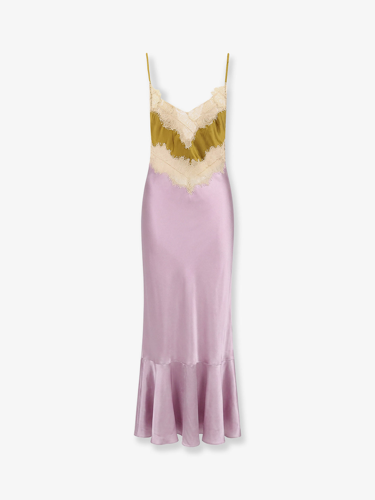 Fina viscose dress with lace profile