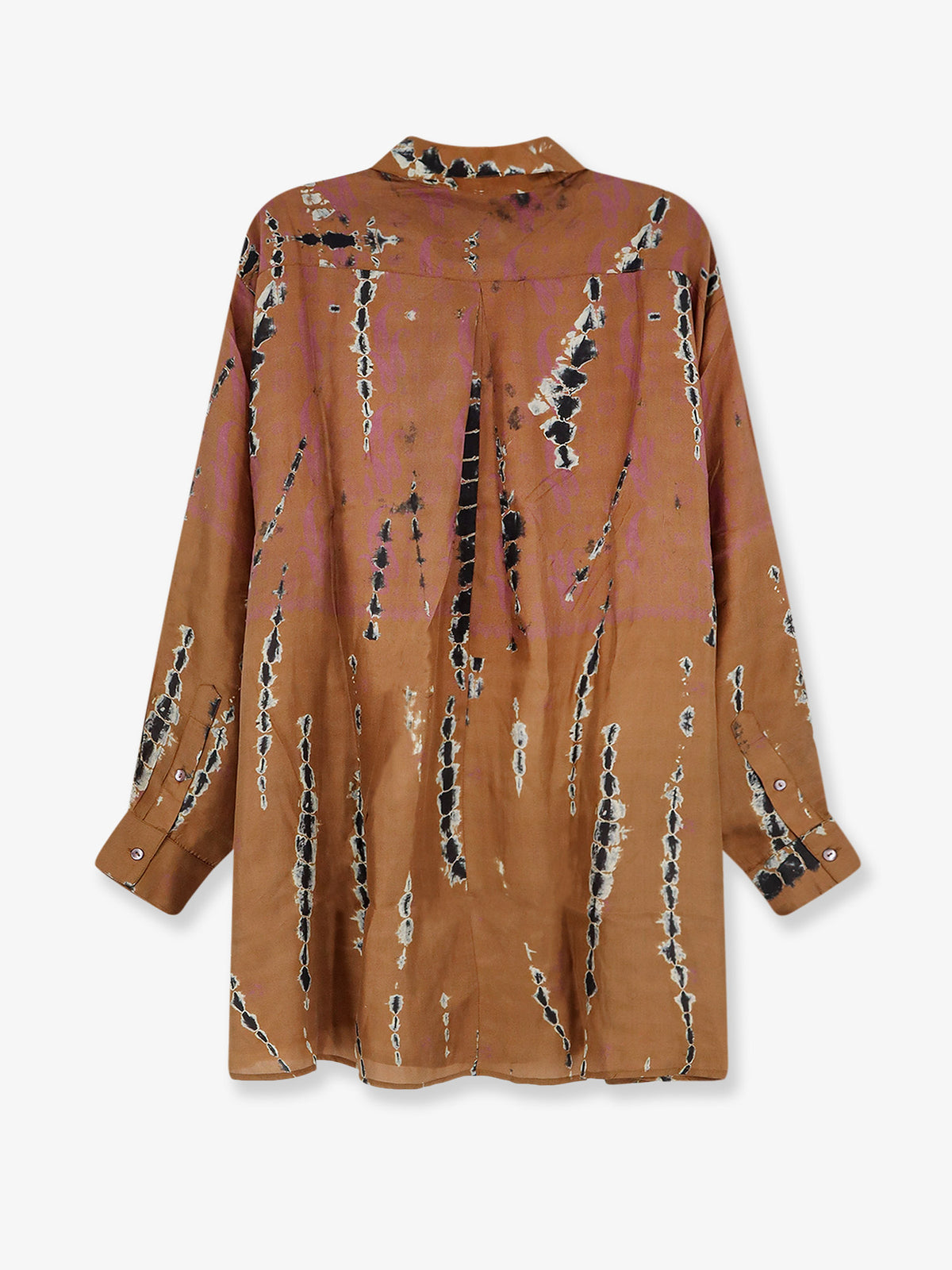 Numar silk shirt with tie-dye pattern