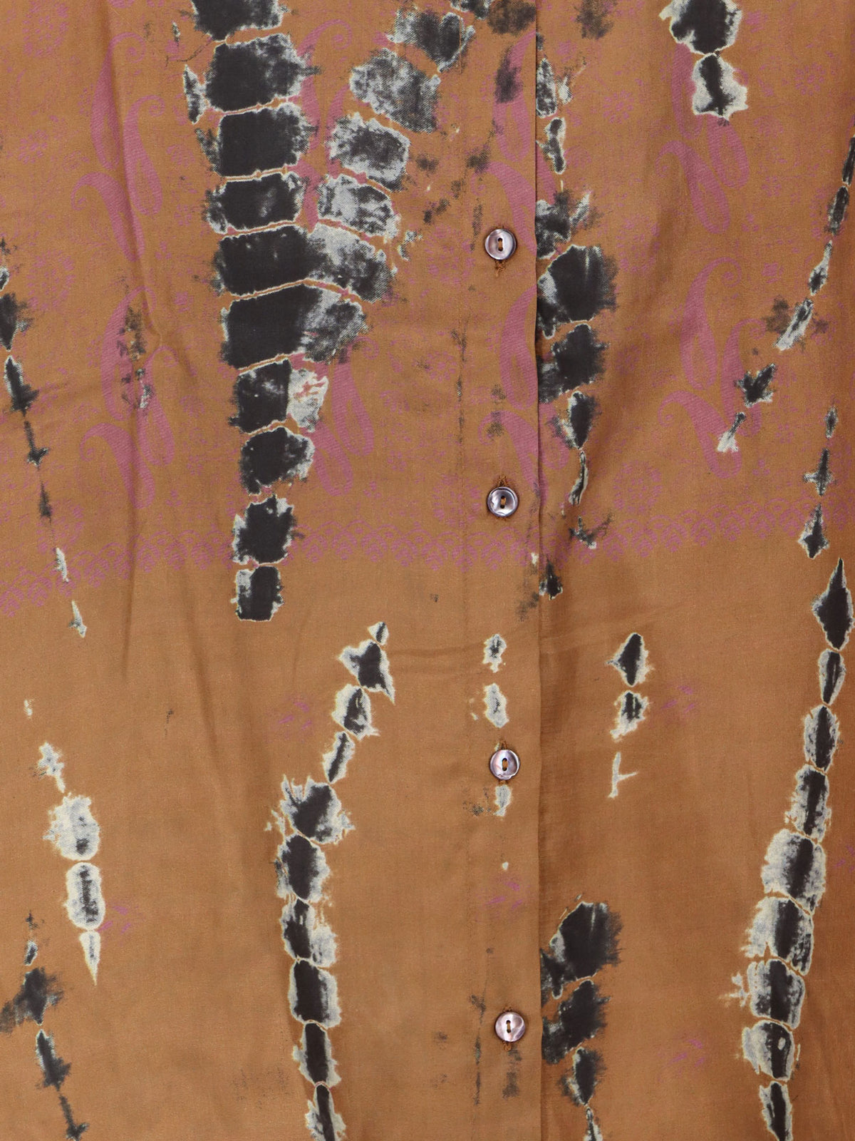 Numar silk shirt with tie-dye pattern