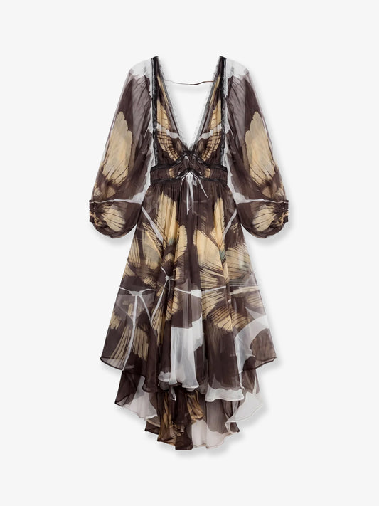 Pucha viscose dress with all-over print