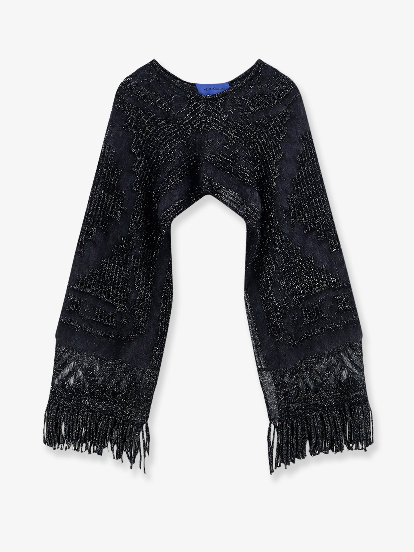 Royce wool and mohair blend cape