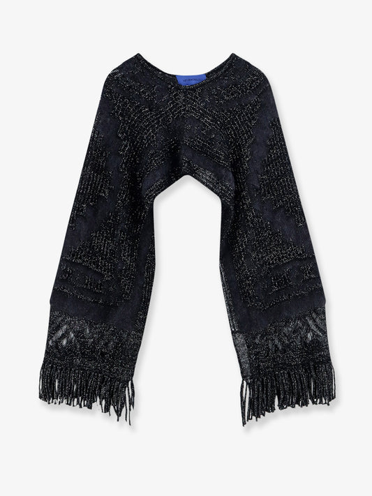 Royce wool and mohair blend cape