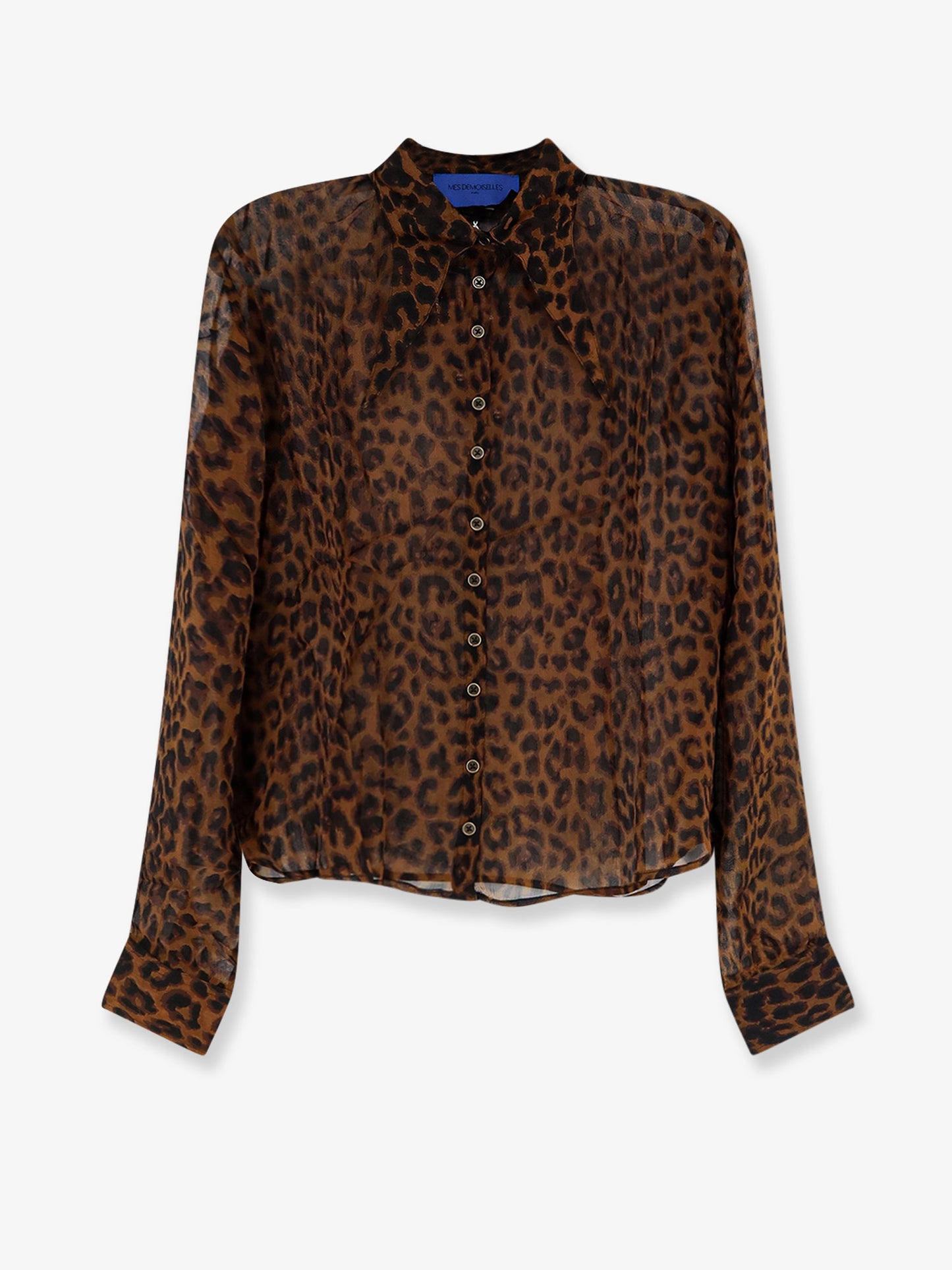 Viscose shirt with leopard print