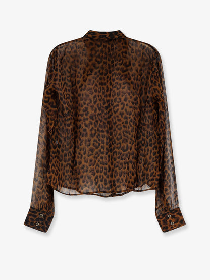 Viscose shirt with leopard print thumbnail