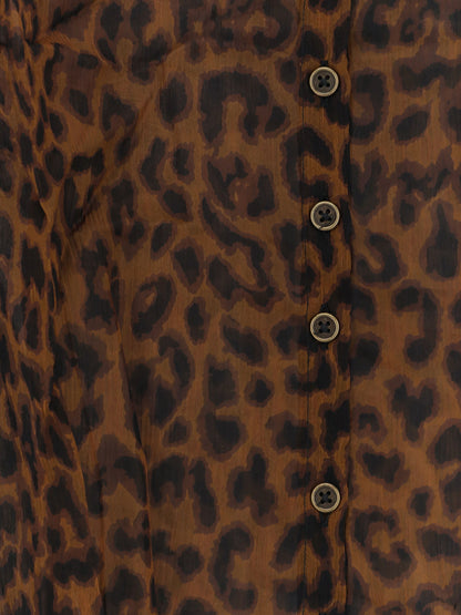 Viscose shirt with leopard print thumbnail