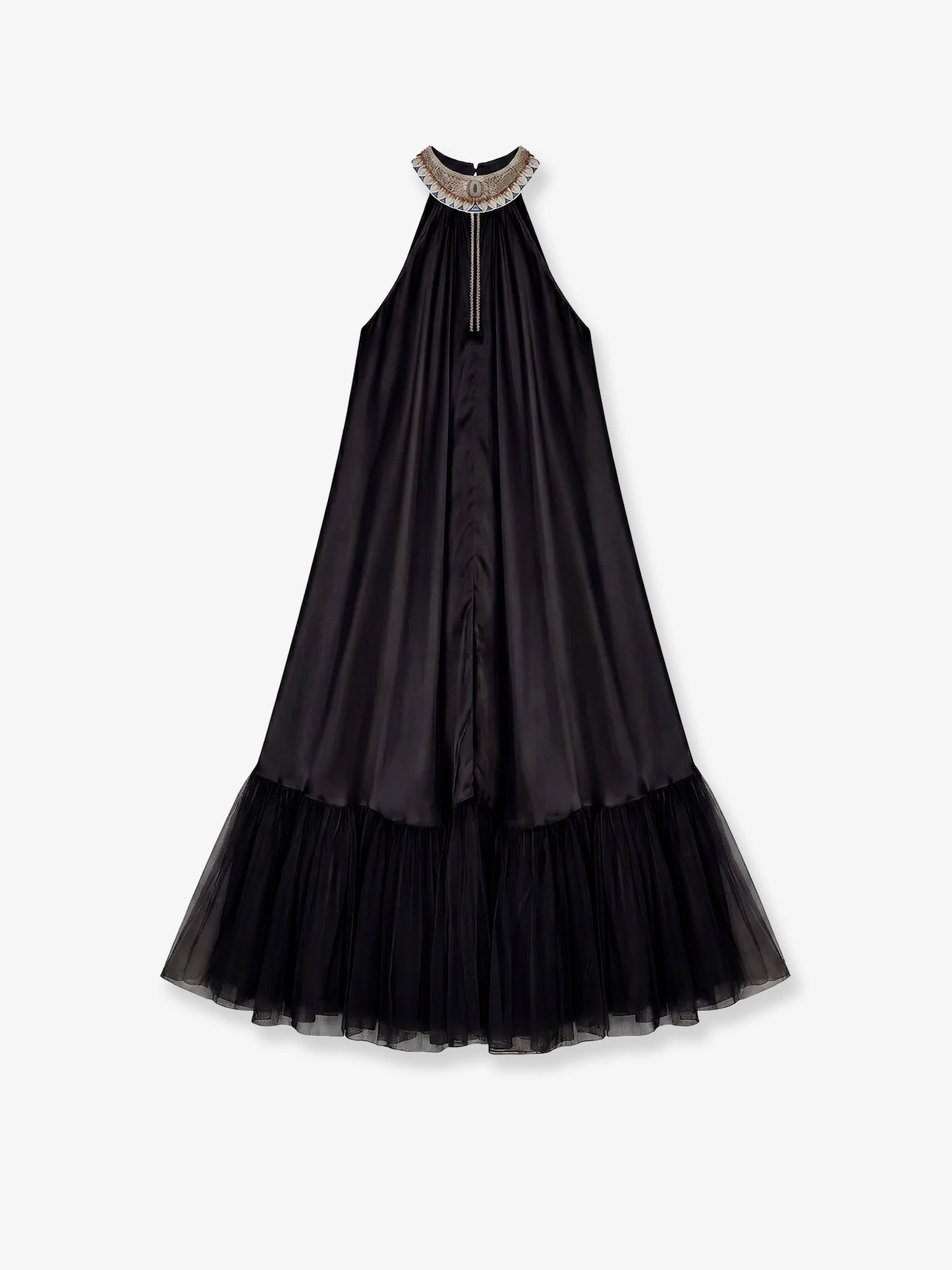 Long draped viscose Yanis dress