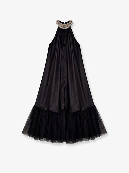 Long draped viscose Yanis dress