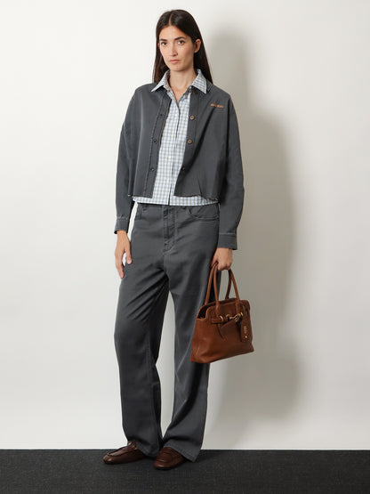 Aventure leather handbag with embossed lettering logo thumbnail