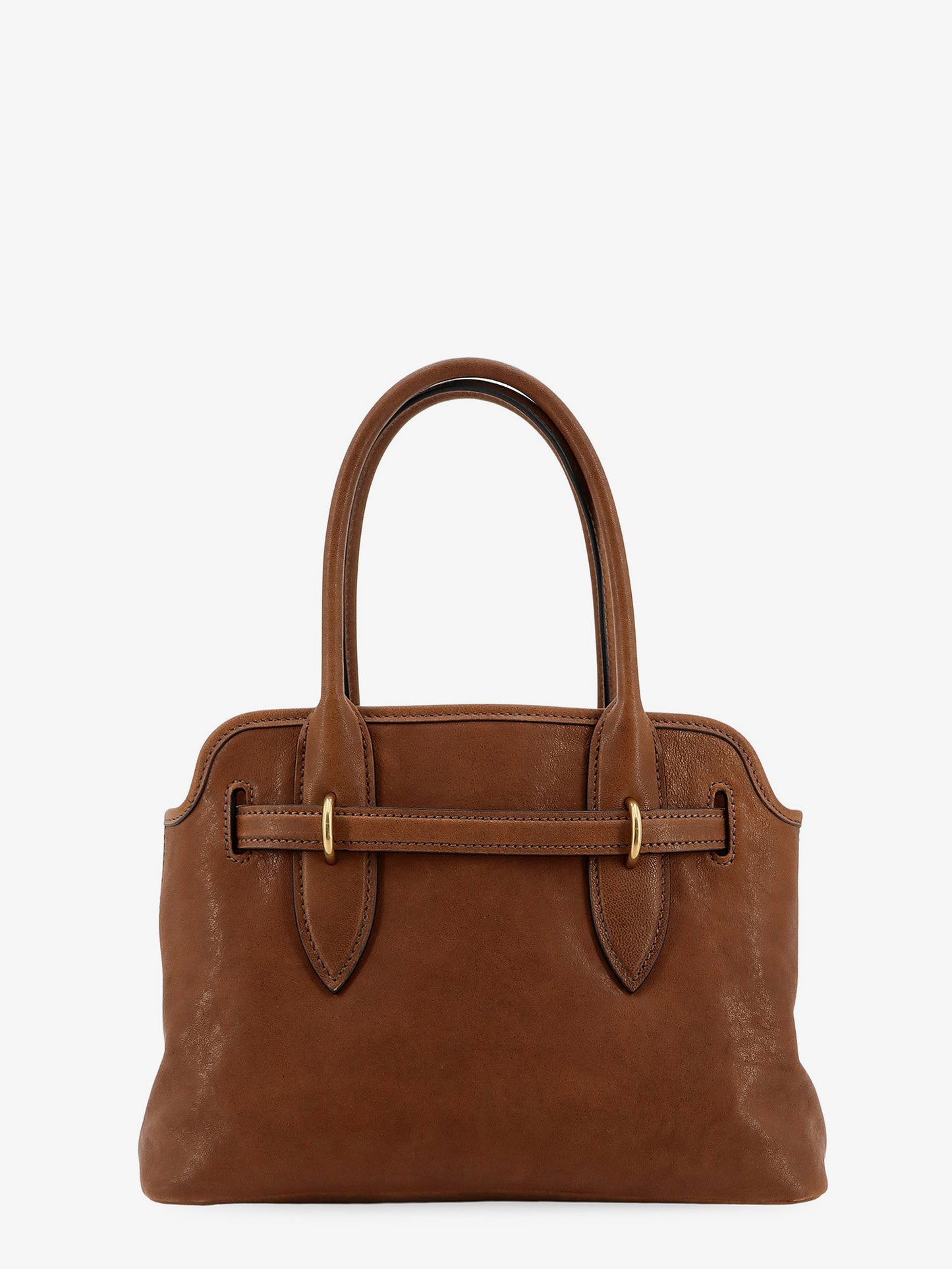 Borsa a mano Aventure in pelle con logo lettering in rilievo