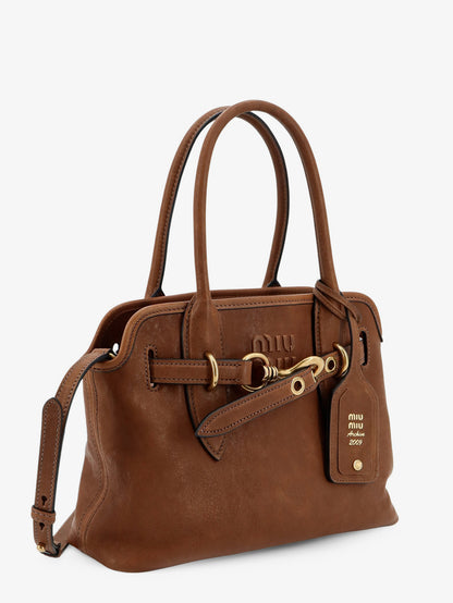 Borsa a mano Aventure in pelle con logo lettering in rilievo thumbnail