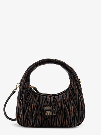 Wander quilted leather crossbody bag with a vintage effect thumbnail