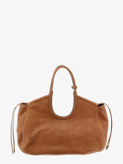 Borsa a mano Ivy in pelle con logo lettering frontale thumbnail