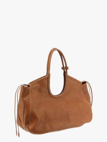 Borsa a mano Ivy in pelle con logo lettering frontale thumbnail