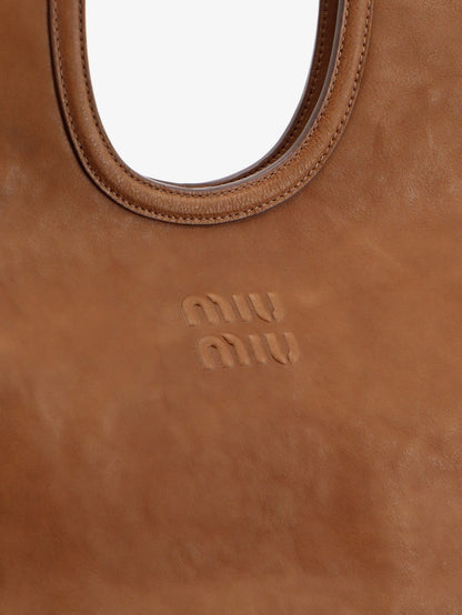 Borsa a mano Ivy in pelle con logo lettering frontale thumbnail