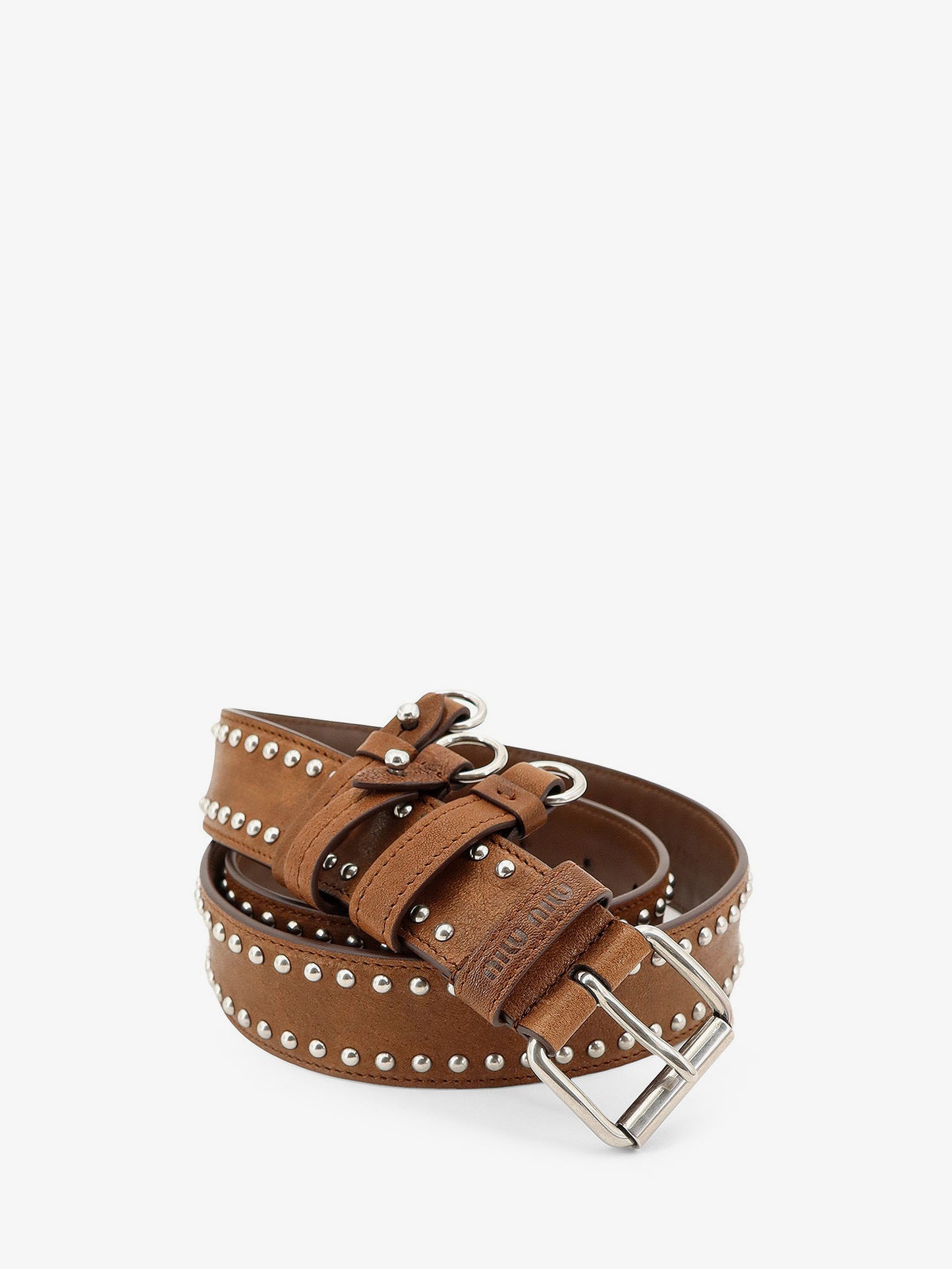Aviator nappa belt with keychain charm