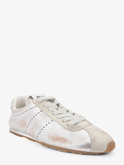 Plume vintage silver leather sneakers thumbnail