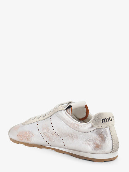 Plume vintage silver leather sneakers thumbnail