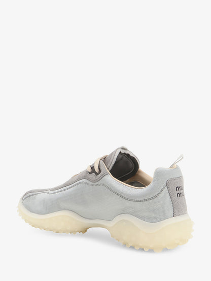 Nylon and suede sneakers with embroidered logo thumbnail