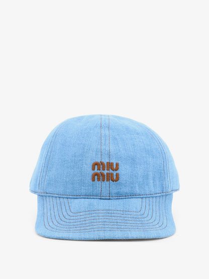 Cappello in cotone con logo ricamato frontale thumbnail