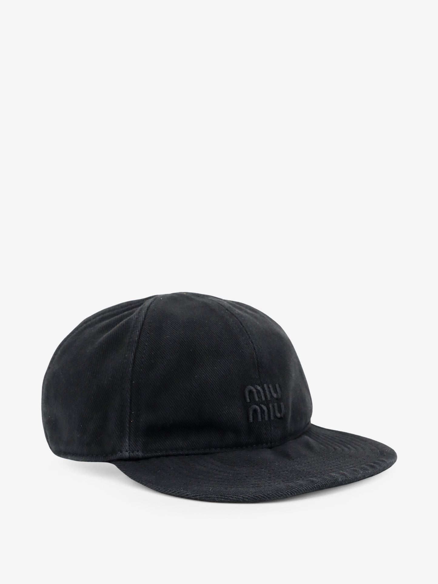 Black denim hat