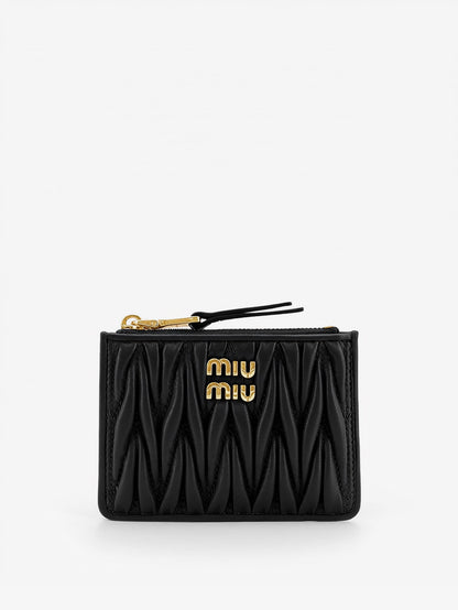 Quilted leather card holder thumbnail