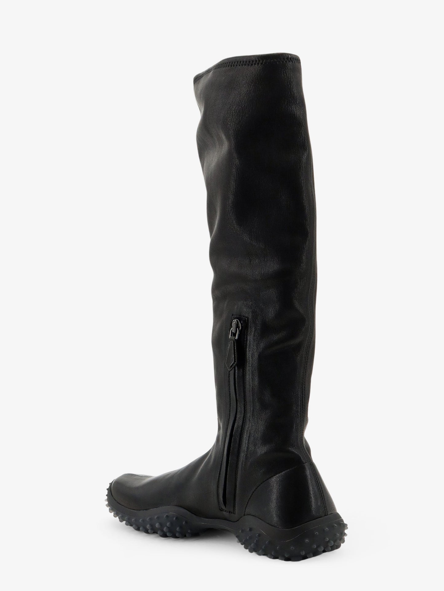Stretch leather boots
