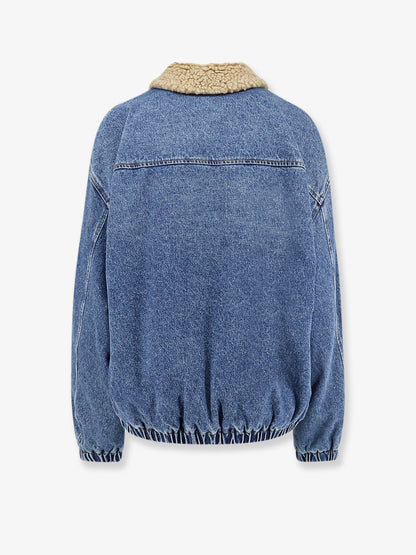Denim Jacket with Lettering Logo patch thumbnail