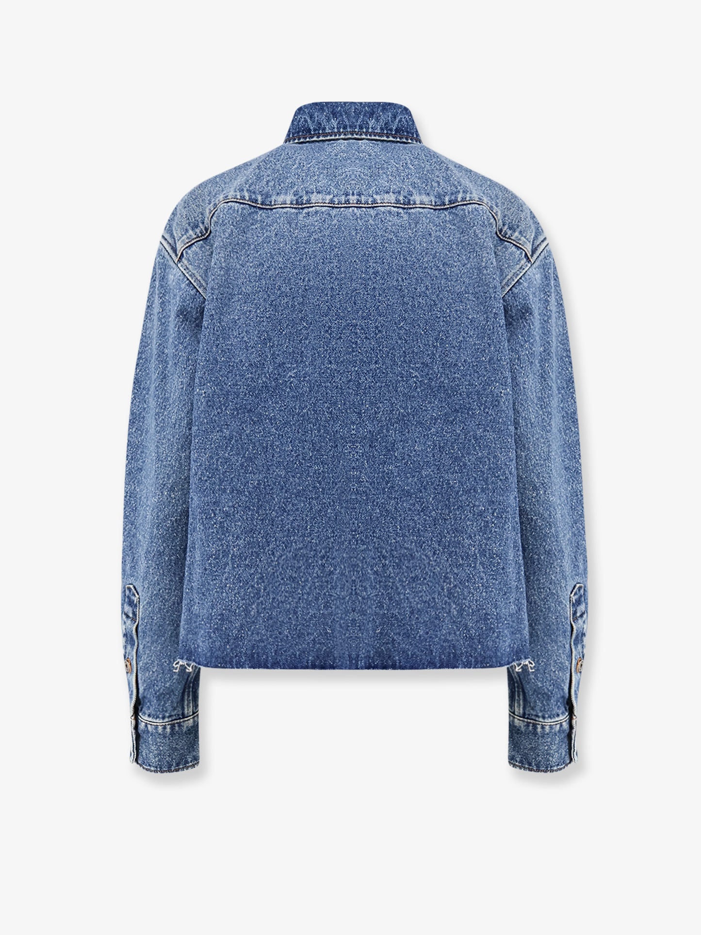 Camicia Denim con Patch Logo