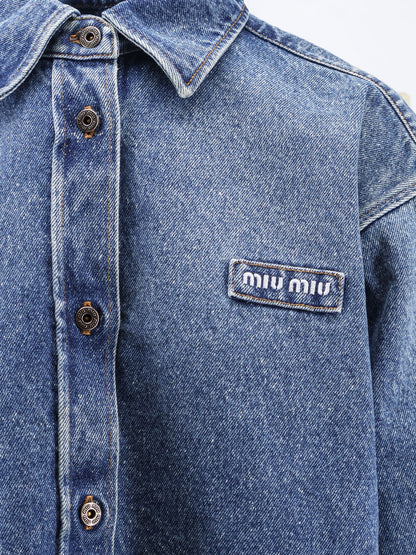 Camicia Denim con Patch Logo thumbnail