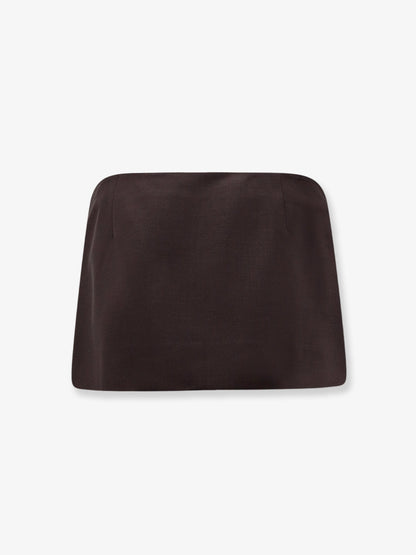 Mohair and virgin wool mini skirt thumbnail