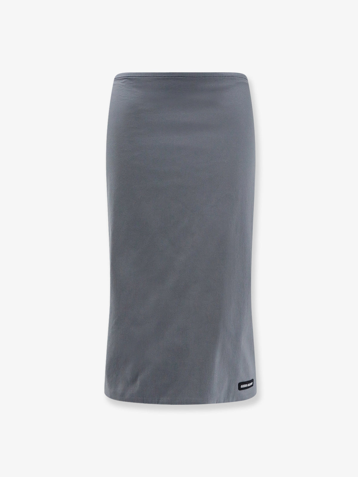 Cotton blend midi skirt