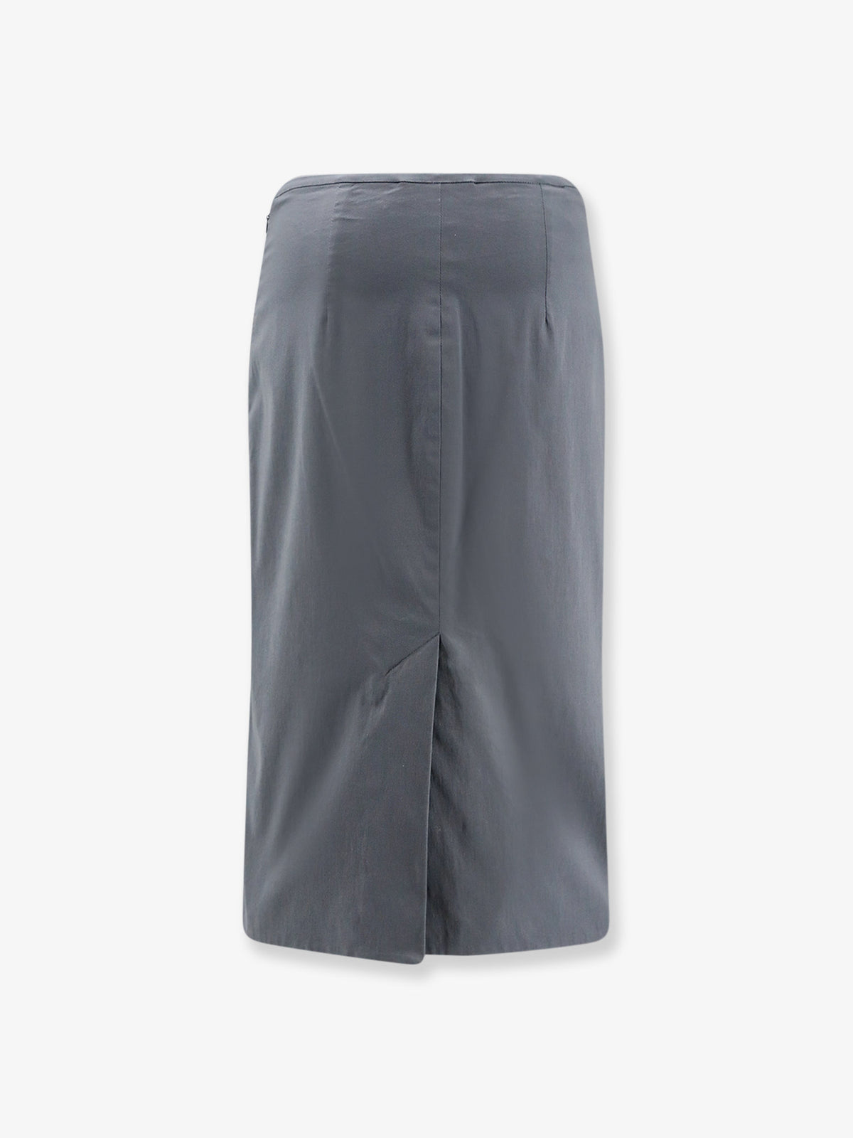 Cotton blend midi skirt