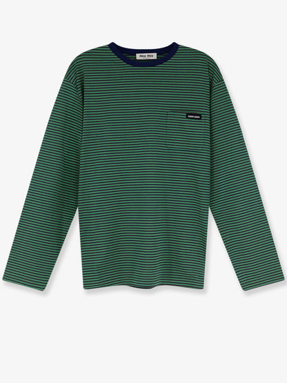 Cotton T-shirt with striped pattern thumbnail