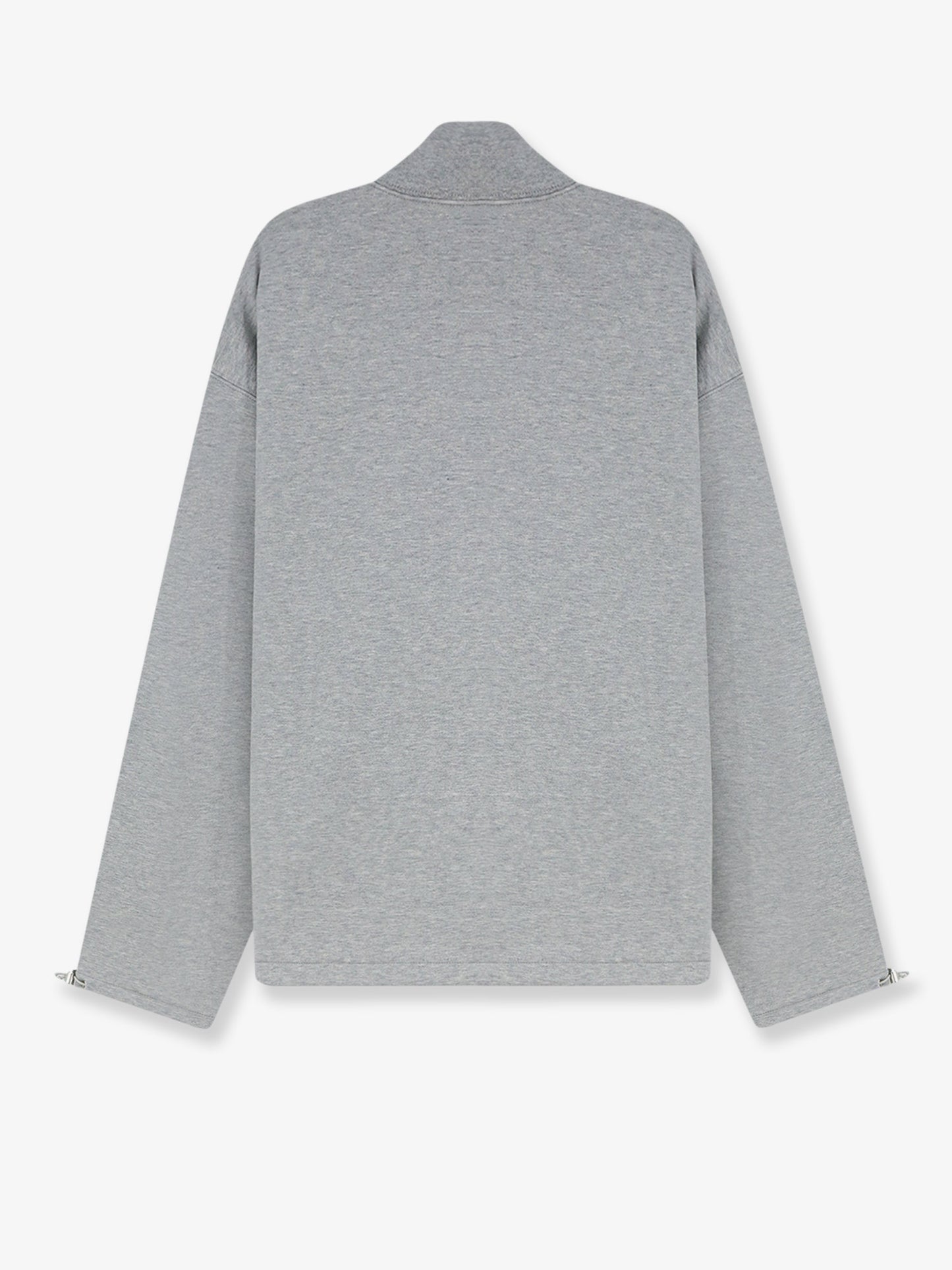 Oversize cotton sweatshirt with zip closure