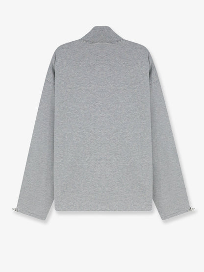Oversize cotton sweatshirt with zip closure thumbnail
