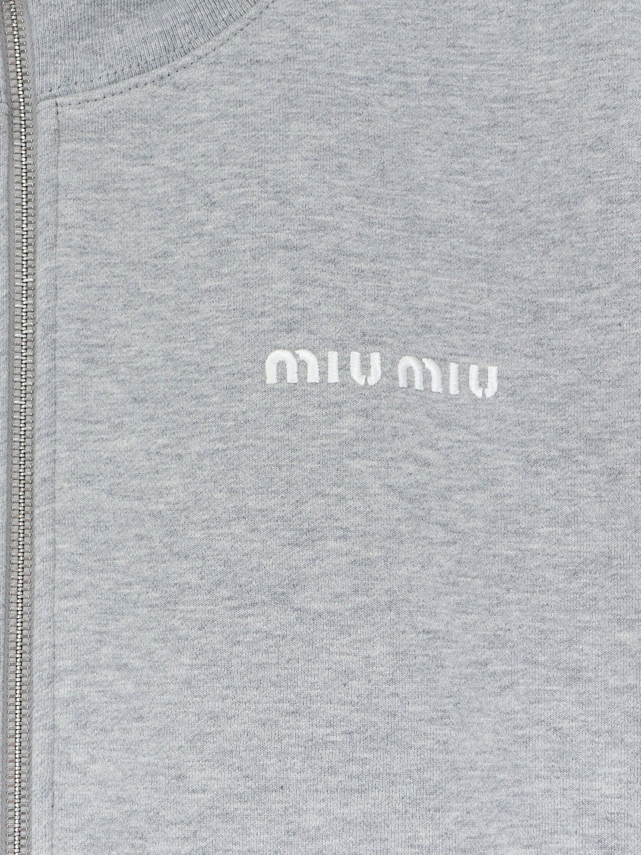 Oversize cotton sweatshirt with zip closure
