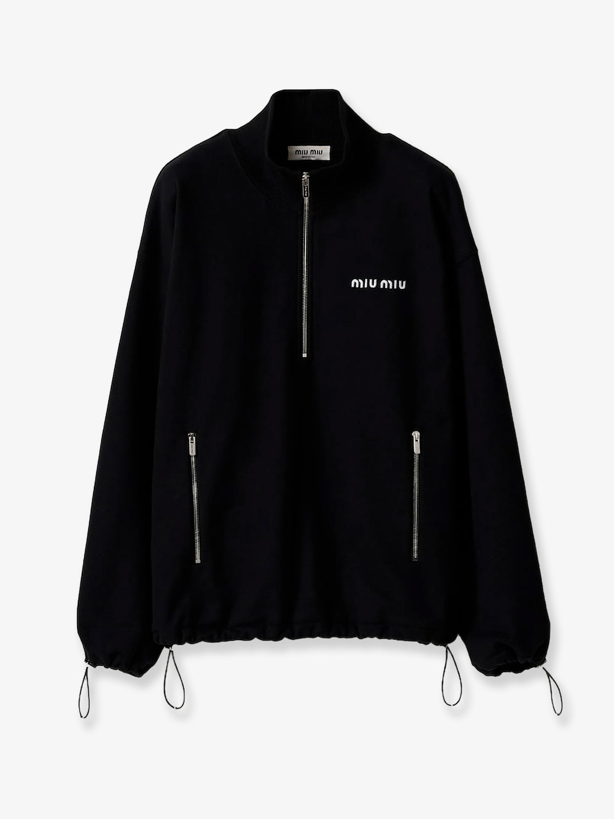 Fleece sweatshirt with Lettering Logo embroidery