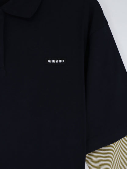 Cotton polo shirt with front embroidered logo thumbnail