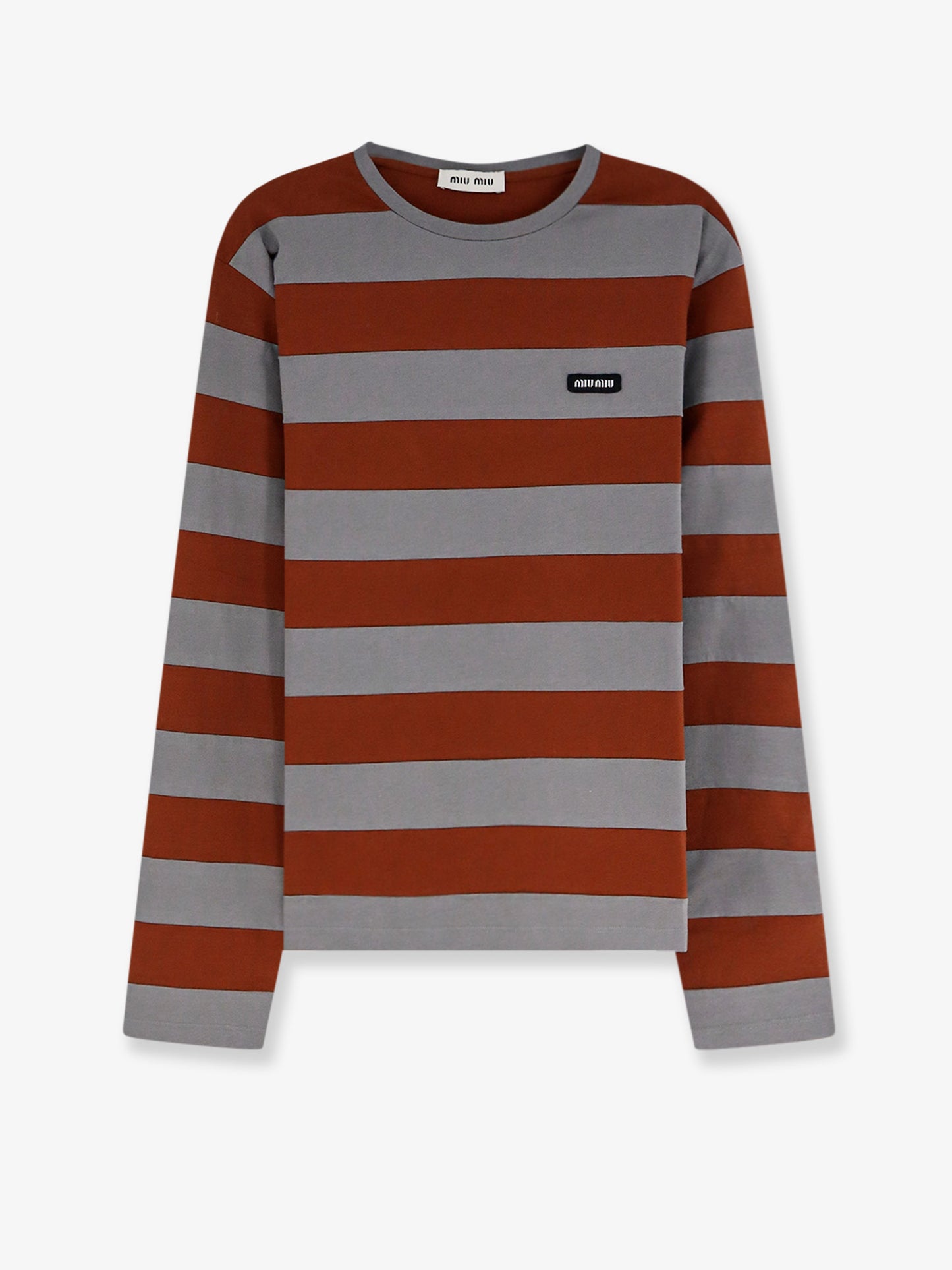 Cotton T-shirt with striped pattern