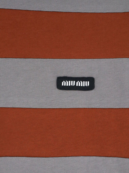 Cotton T-shirt with striped pattern thumbnail