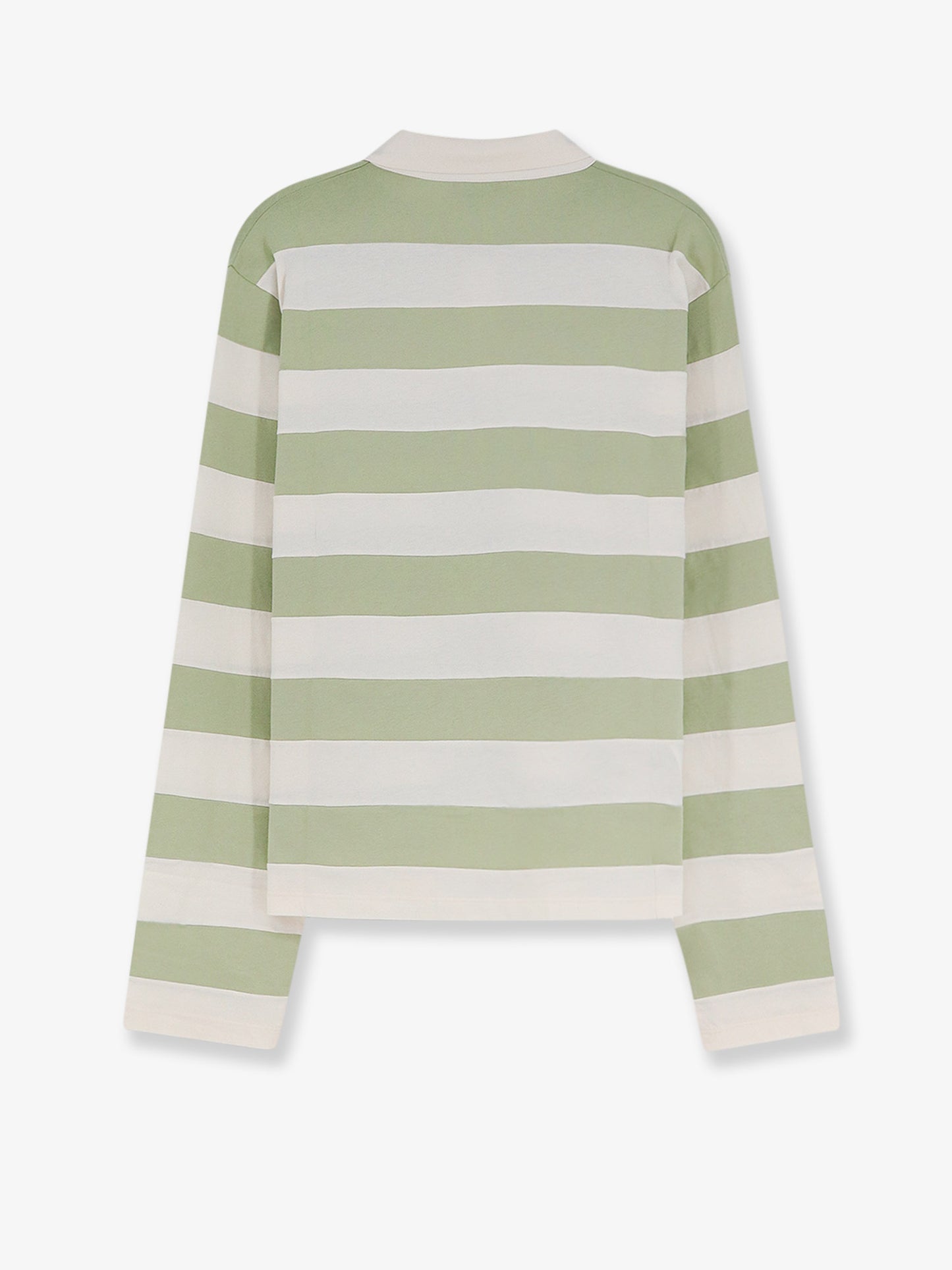 Cotton polo shirt with striped pattern