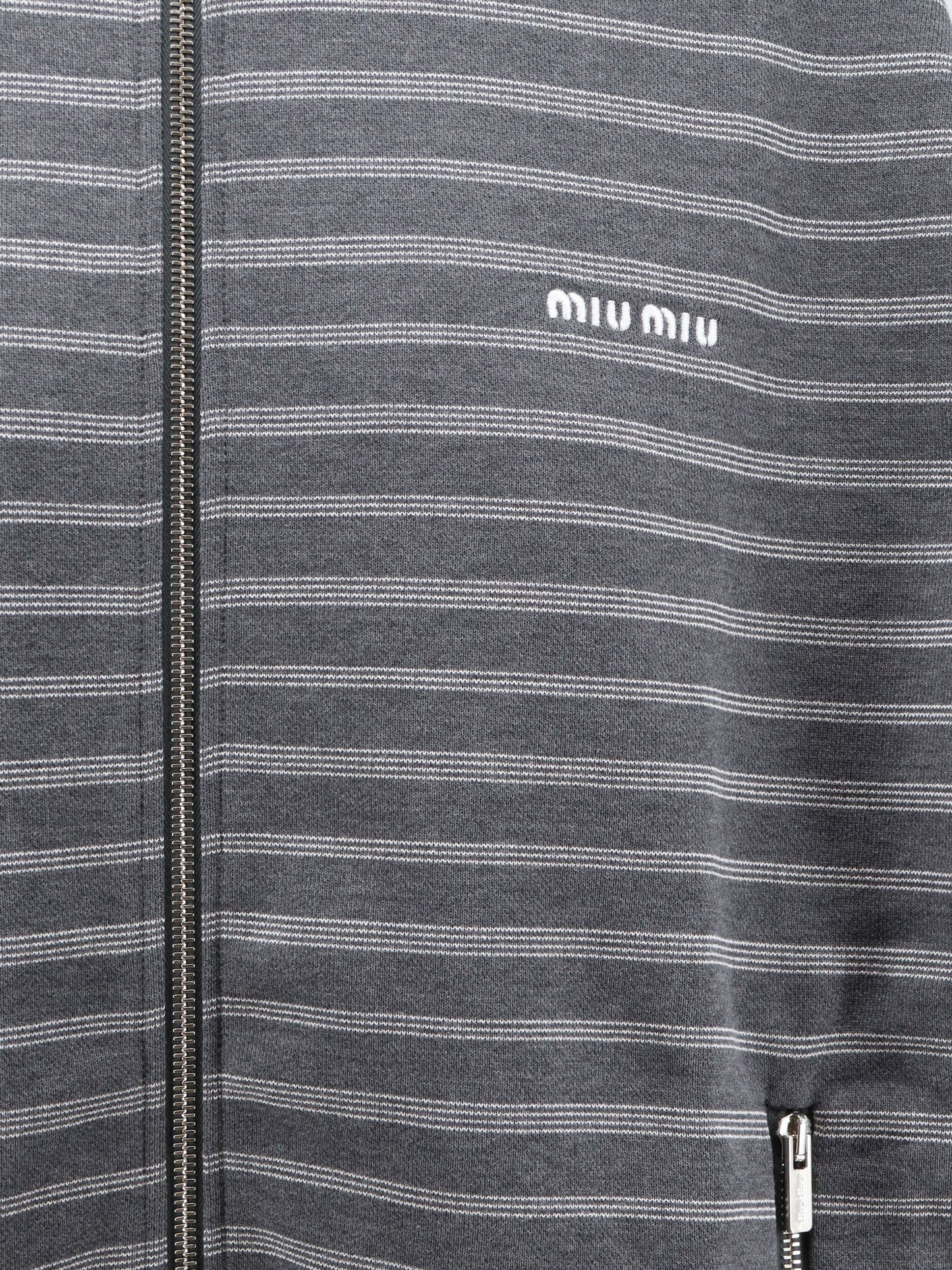 Striped cotton sweatshirt