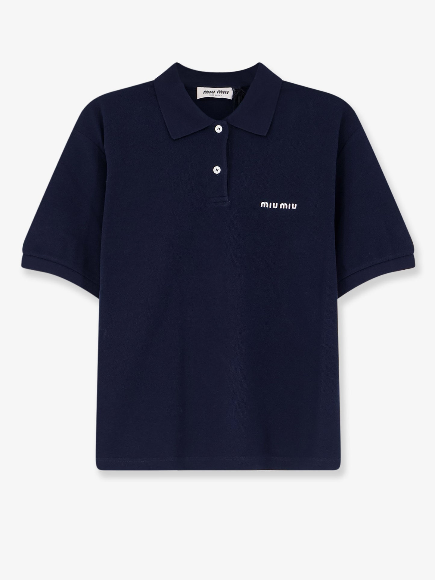 Cotton polo shirt with front embroidered logo