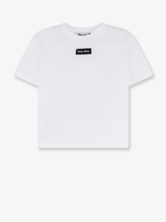 Cotton T-shirt with embroidered logo on the front