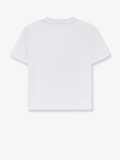 T-shirt in cotone con logo ricamato frontale thumbnail