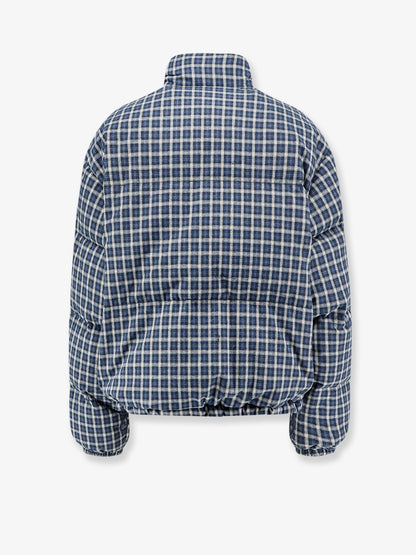 Reversible madras flannel down jacket thumbnail