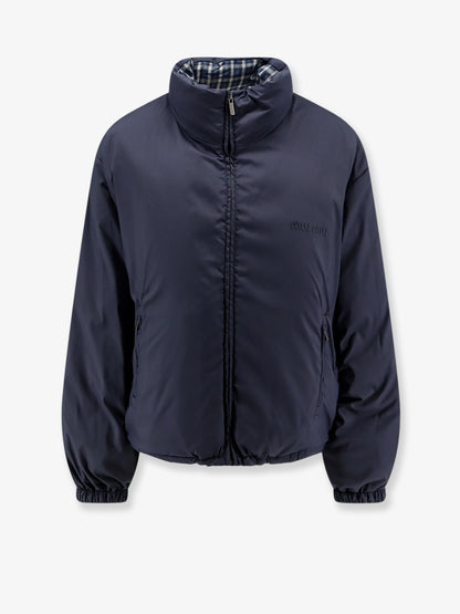 Reversible madras flannel down jacket thumbnail