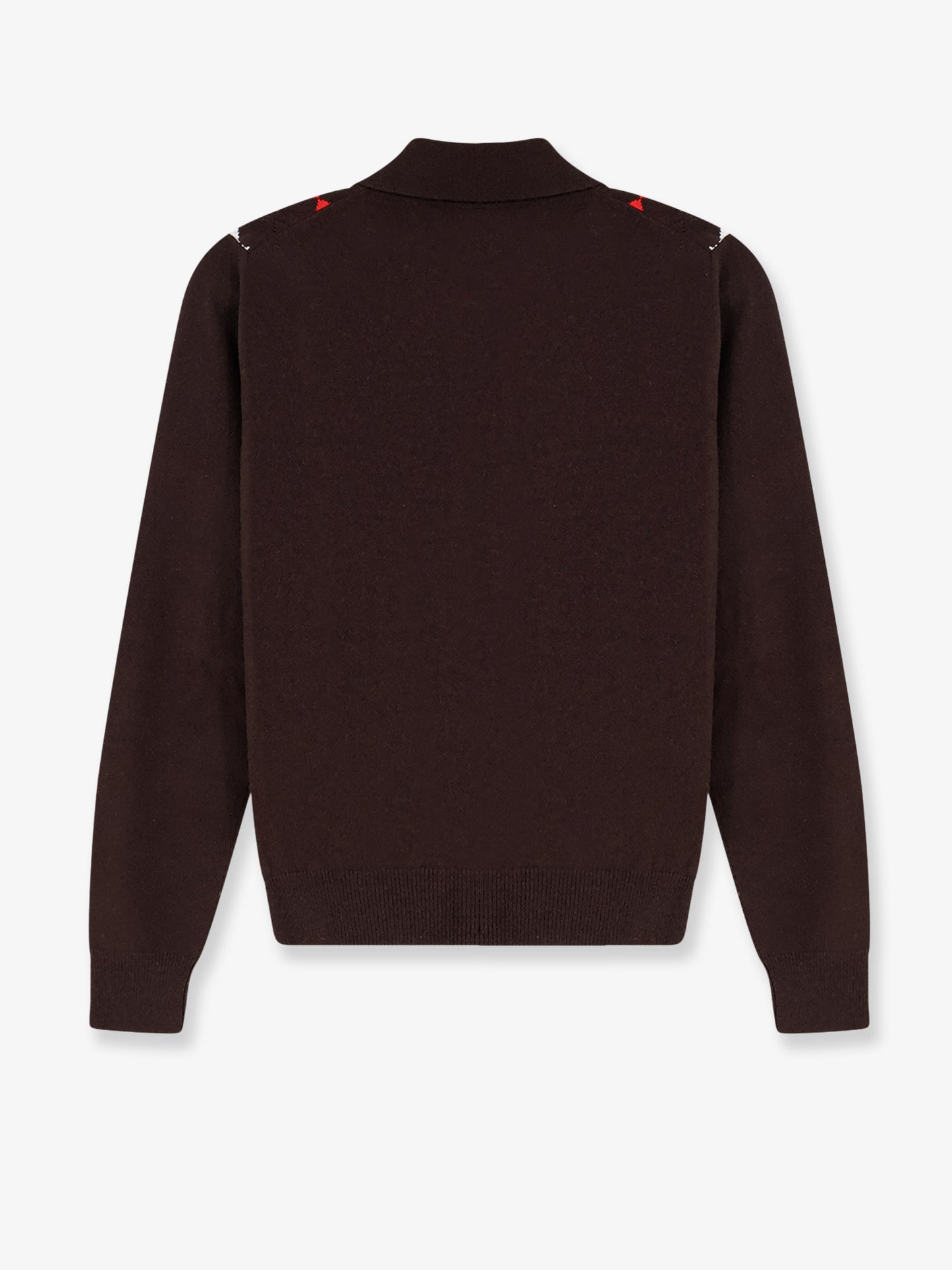 Diamond-patterned cashmere cardigan